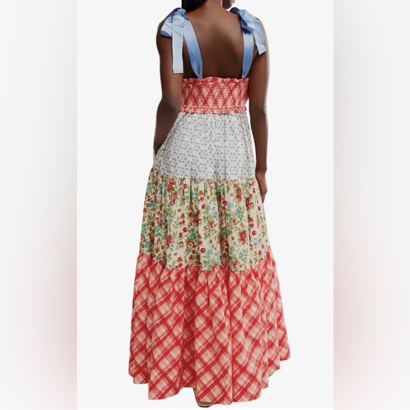 FREE PEOPLE Bluebell Mixed Print Cotton Maxi Dress - Picture 6 of 17